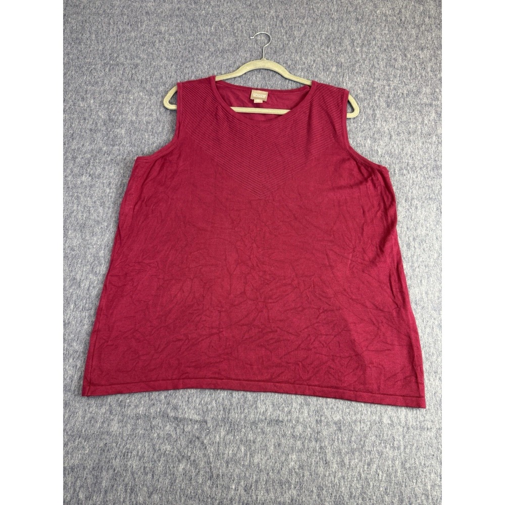 Women's Chicos Sweater Knit Tank szβ 3 (XL) Maroon Office Wear Classic